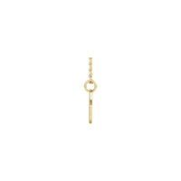 Pierced Cross Necklace (14K) side - Popular Jewelry - New York