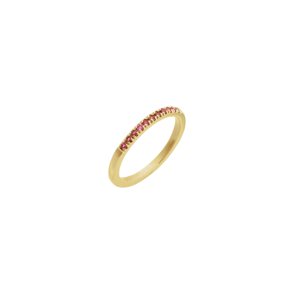 Pink Tourmaline Row Stackable Ring