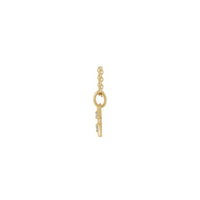 Pisces Zodiac Sign Diamond Solitaire Necklace (14K) side - Popular Jewelry - Niu Yoki