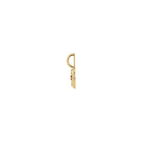 Liontin Medali Pisces Rhodolite Garnet dan Berlian Putih (14K) samping - Popular Jewelry - New York
