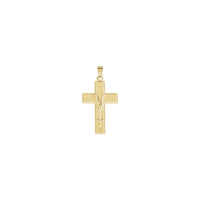 Prívesok s ružencovým krížikom (14K) vpredu - Popular Jewelry - New York