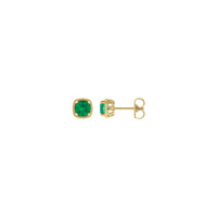 Bông tai hình tròn đính hạt ngọc lục bảo (14K) chính - Popular Jewelry - Newyork