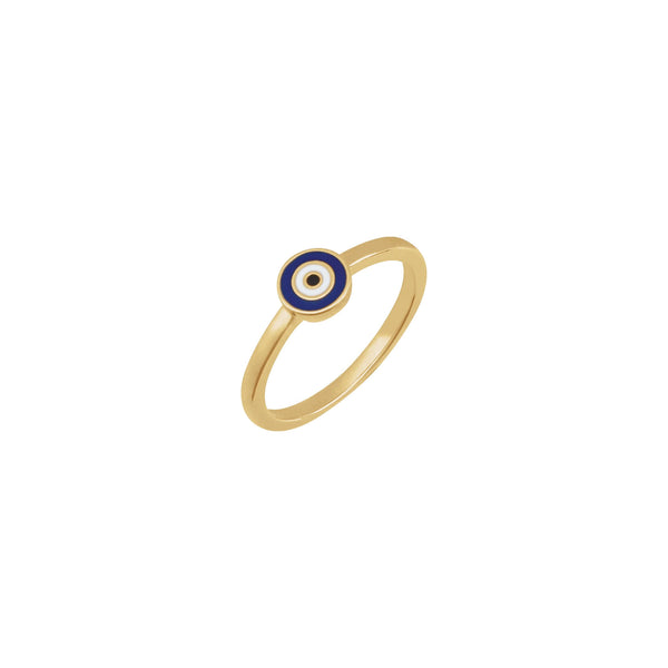 Round Evil Eye Enameled Ring (14K) main - Popular Jewelry - New York