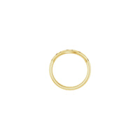 Round White Diamonds Contour Band (14K)