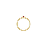 Ruby and Diamond French-Set Halo Ring