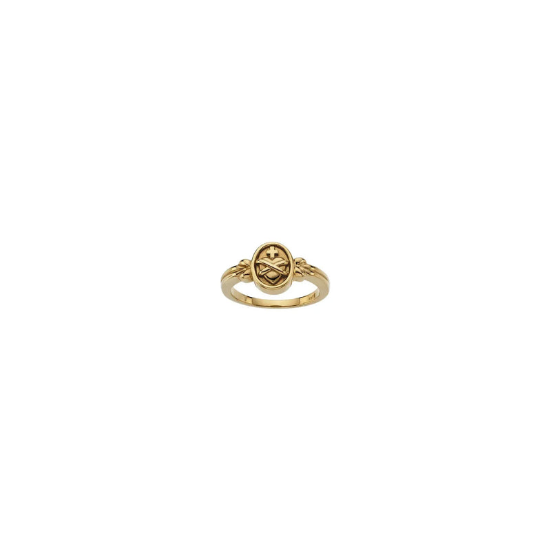 Sacred Heart of Jesus Ring (14K) front - Popular Jewelry - New York