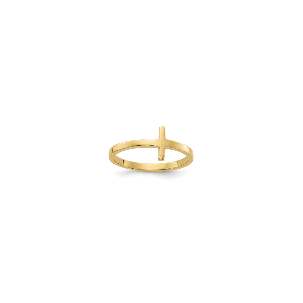Lateral Cross Rings Sideways Cross Ring (14K) – Popular J