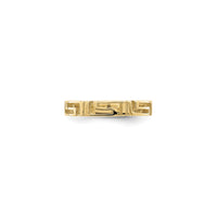 Vékony görög kulcsos kivágható gyűrű (14K) elöl - Popular Jewelry - New York