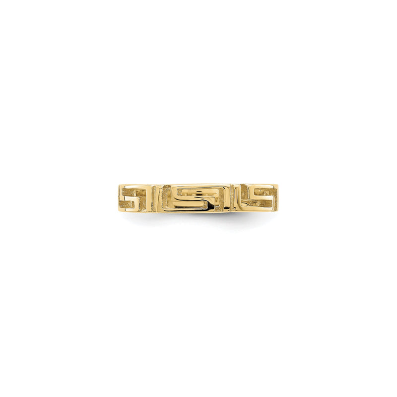 Slim Greek Key Cut-Out Ring (14K) front - Popular Jewelry - New York