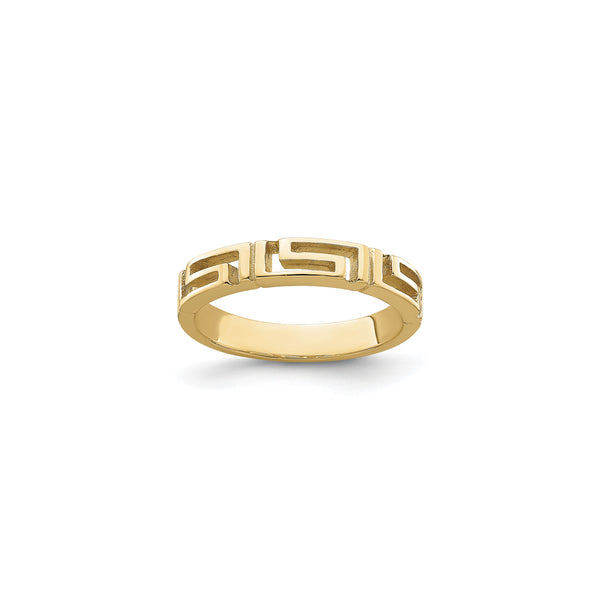Slim Greek Key Cut-Out Ring (14K) main - Popular Jewelry - New York