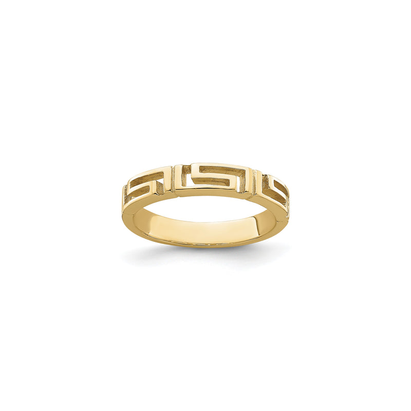 Slim Greek Key Cut-Out Ring (14K) main - Popular Jewelry - New York