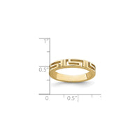 Slim Greek Key Cut-Out Ring (14K) scale - Popular Jewelry - New York