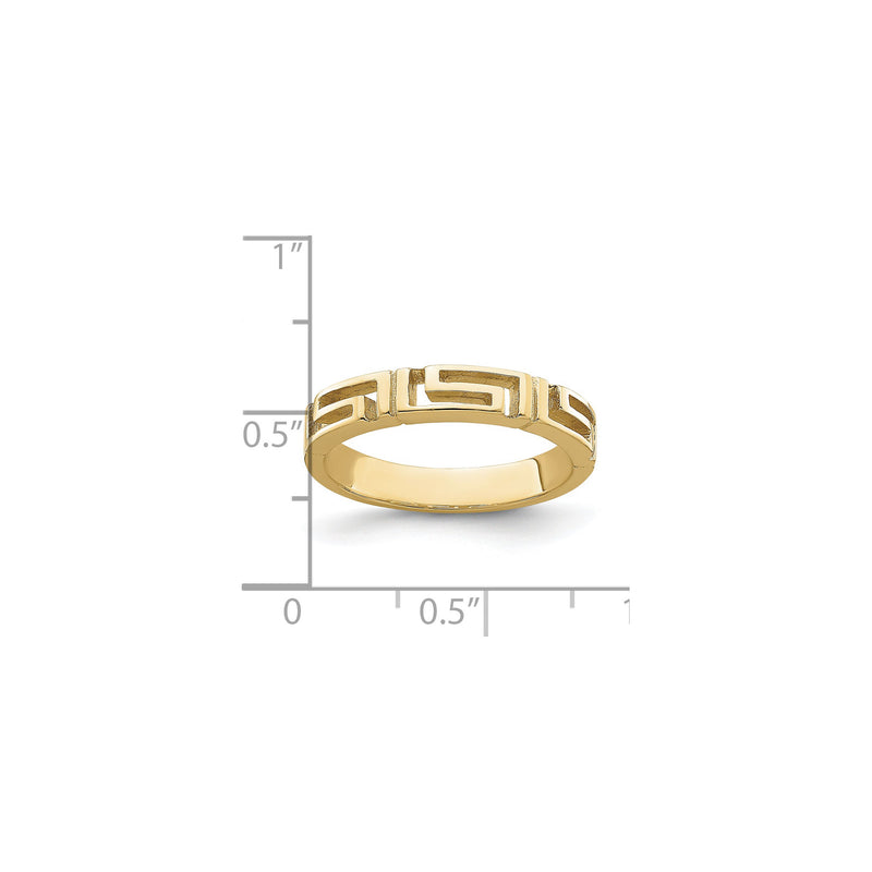 Slim Greek Key Cut-Out Ring (14K) scale - Popular Jewelry - New York