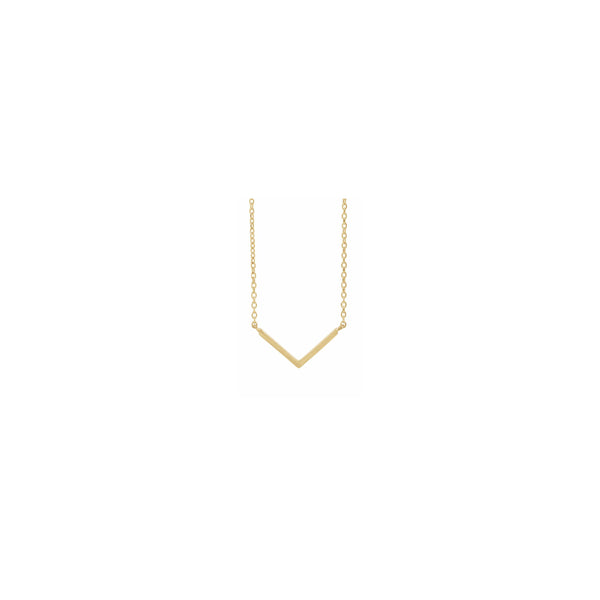 Slim Wide V Necklace (14K) front - Popular Jewelry - New York