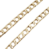 Solid Square Curb/Cuban Link Chain (14K)