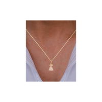 Spanish Flamenco Dancer Enamel Necklace (14K)