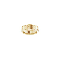 Square Cross Eternity Ring (14K) front - Popular Jewelry - New York