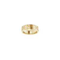 Square Cross Eternity Ring (14K) priekšpuse — Popular Jewelry - Ņujorka