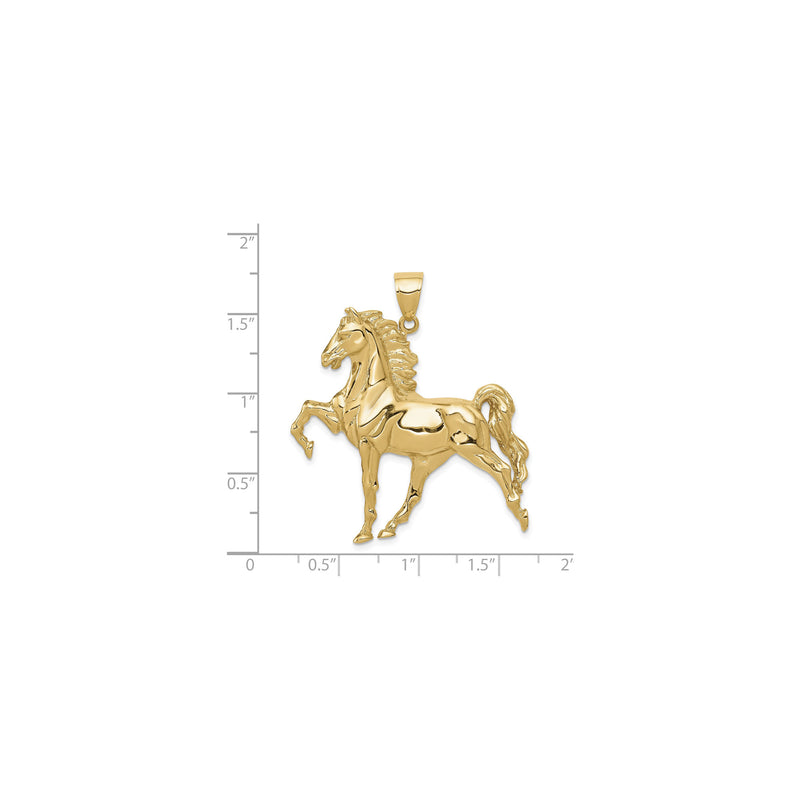 Stallion Horse Pendant (14K) scale - Popular Jewelry - New York