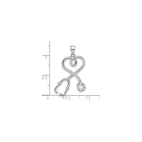 Stethoscope Heart Pendant (ប្រាក់) ខ្នាត - Popular Jewelry - ញូវយ៉ក