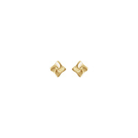 Swirl Stud Earrings (14K) front - Popular Jewelry - New York