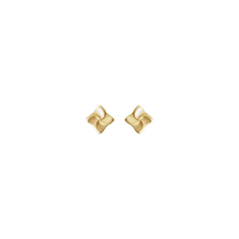 Swirl Stud Earrings (14K) front - Popular Jewelry - New York