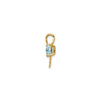 Swiss Blue Topaz Bow Pendant (14K)