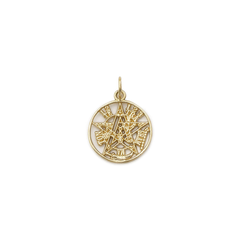 Tetragrammaton Pendant (14K) front - Popular Jewelry - New York