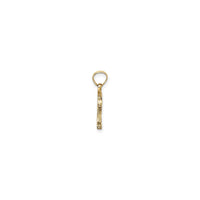 The Bear Flat Pendant (14K) side - Popular Jewelry - New York