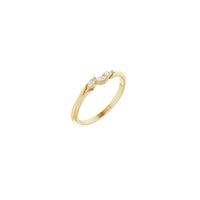 Peb Pob Zeb Diamond Nplooj Ring (14K) lub ntsiab - Popular Jewelry - New York