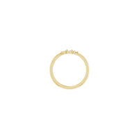 Trijų deimantų lapų žiedo (14K) nustatymas – Popular Jewelry - Niujorkas