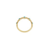 Tirkizna poprečna serija prstena (14K) - Popular Jewelry - Njujork