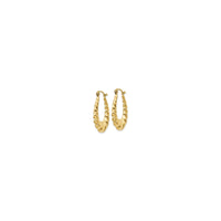 Twisted/Shrimp Hollow Hoop Earrings (14K)