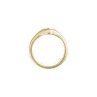 Two-Tone Engravable Round Signet Ring