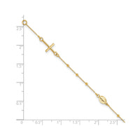 Virgin Mary Rosary Bracelet (14K)