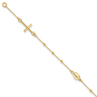 Virgin Mary Rosary Bracelet (14K)