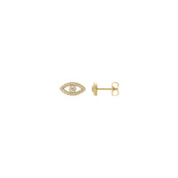 White Sapphire Evil Eye Stud Earrings (14K) nag-unang - Popular Jewelry - New York