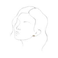 白色蓝宝石邪眼耳钉 (14K) 预览 - Popular Jewelry  - 纽约