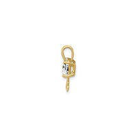 വൈറ്റ് ടോപസ് ബോ പെൻഡൻ്റ് (14K) സൈഡ് - Popular Jewelry - ന്യൂയോര്ക്ക്