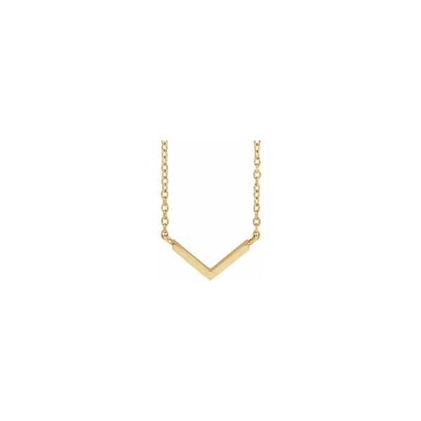 Wide V Necklace (14K) front - Popular Jewelry - New York