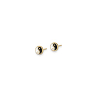 Yin Yang Enamel Stud Friction Earrings (14K)
