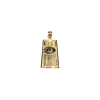 $100 Ọgọrun dola Bill Pendanti (14K) inaro - Popular Jewelry - Niu Yoki