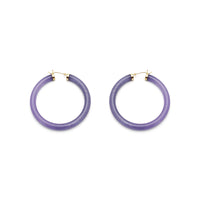 Jade Hoop Earrings (14K)