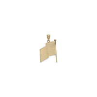 Rippling American Flag Enameled Pendant (14K)