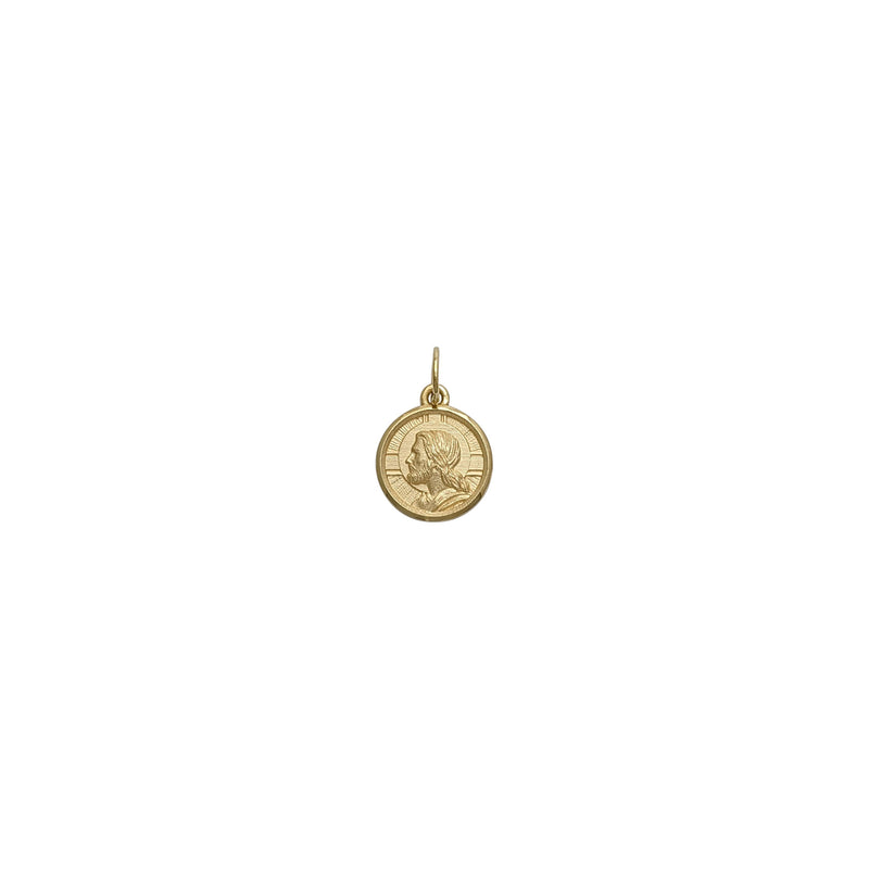 Divine Jesus Medallion Profile Pendant (18K) front - Popular Jewelry - New York