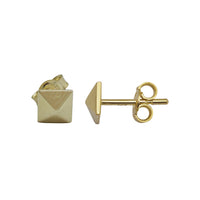 Pyramid Stud Earrings (14K)