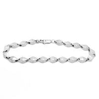 Diamond Shaped White Gold Bracelet (14K).