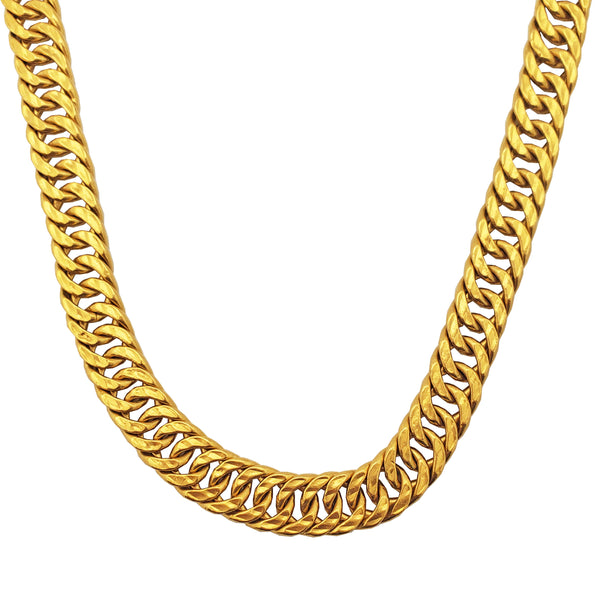 Flat Miami Cuban Link Necklace (24K)