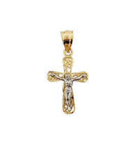 Two-Tone Crucifix Pendant (14K).