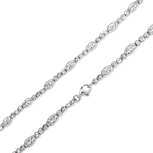 [Moon-Cut] Rice & Bead Chain (14K)